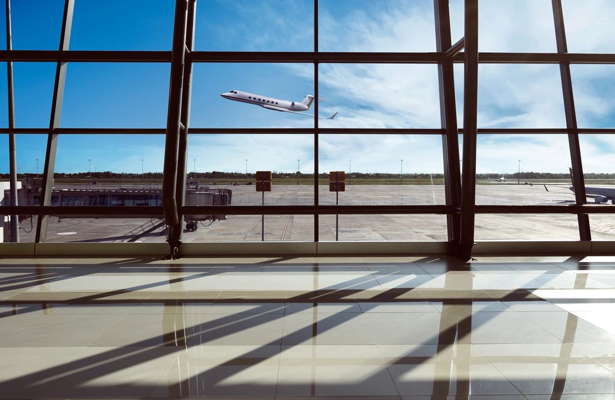 Airport terminal private jet